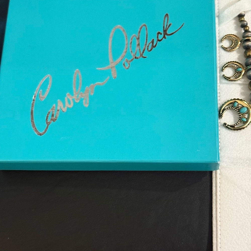 Carolyn Pollack Brass & Sterling Silver Navajo Pearls Squash Blossom Necklace - Picture 12 of 15